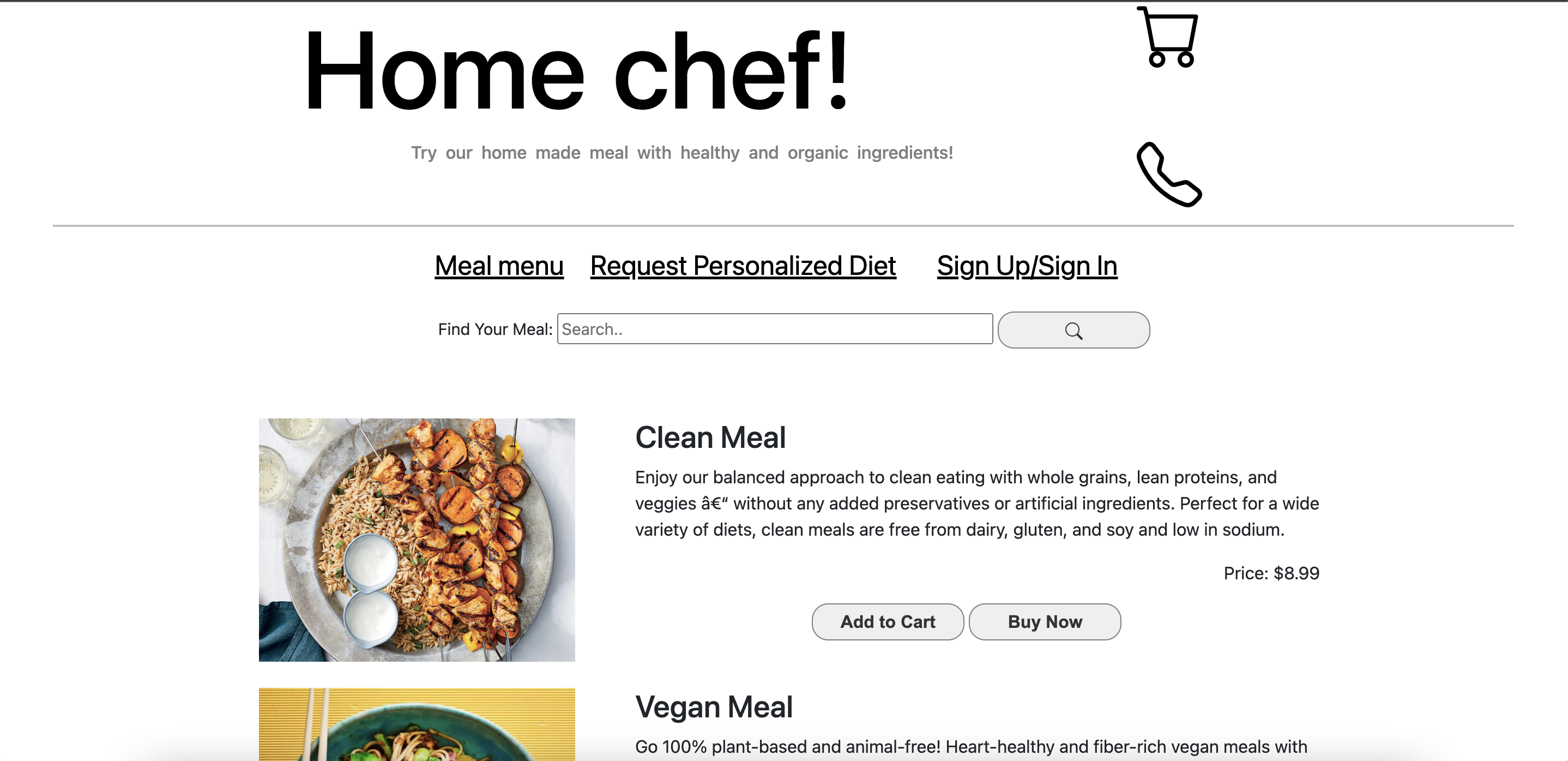screen shot of first page